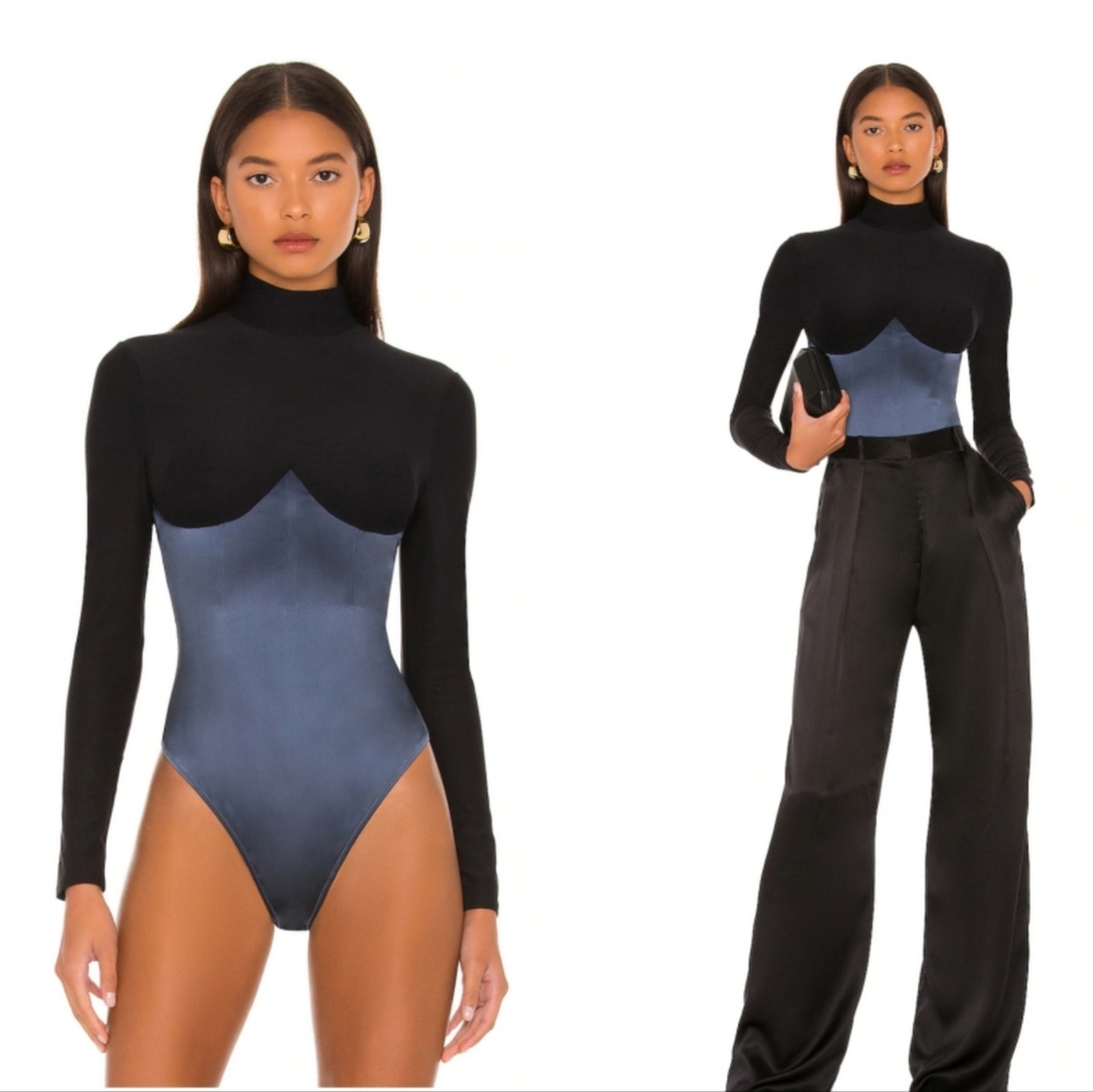 FLEUR DU MAL MOCK NECK LONG SLEEVE BODYSUIT
